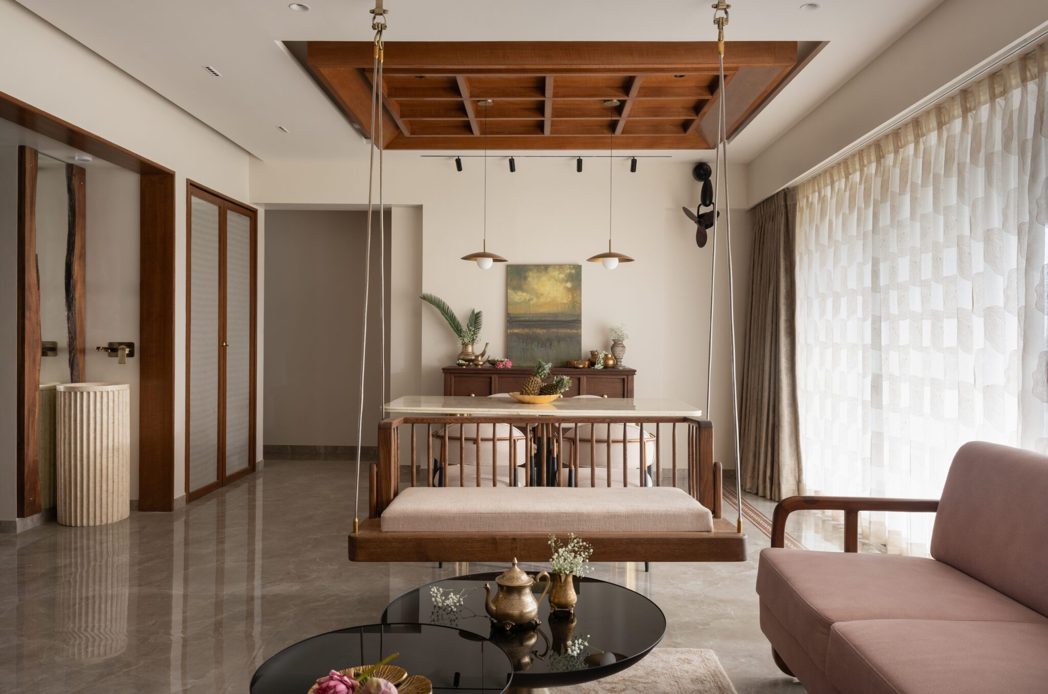 A Modern Indian Narrative: A Home Rooted in Memory and Contemporary Living — interior design by Studio GH in Kothrud Pune