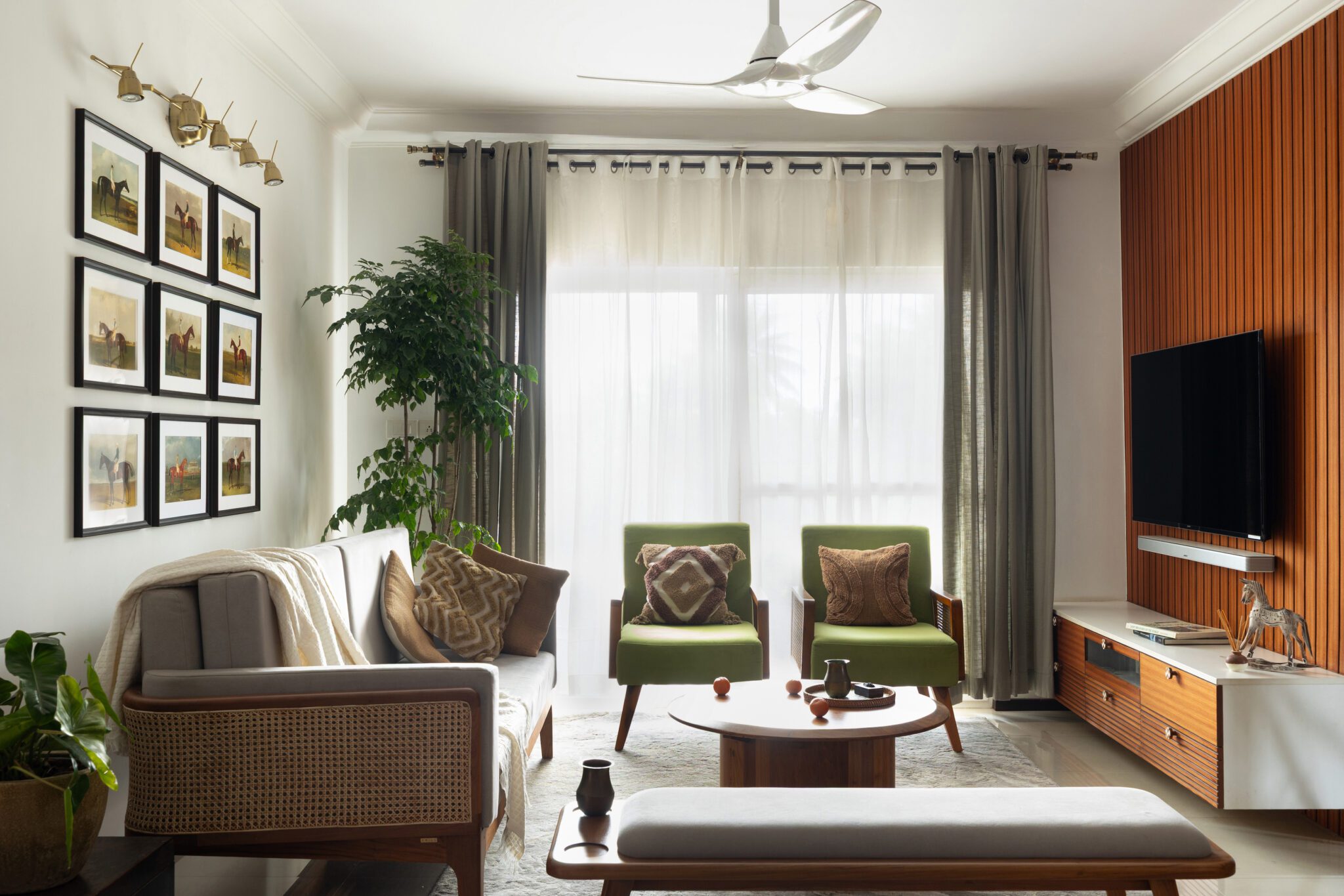 Ebony Residence | A Modern Colonial Home Shaped by Warmth and Restraint by Studio Aelux — interior design by Studio Aelux in Greenage Apartments, Bengaluru, India