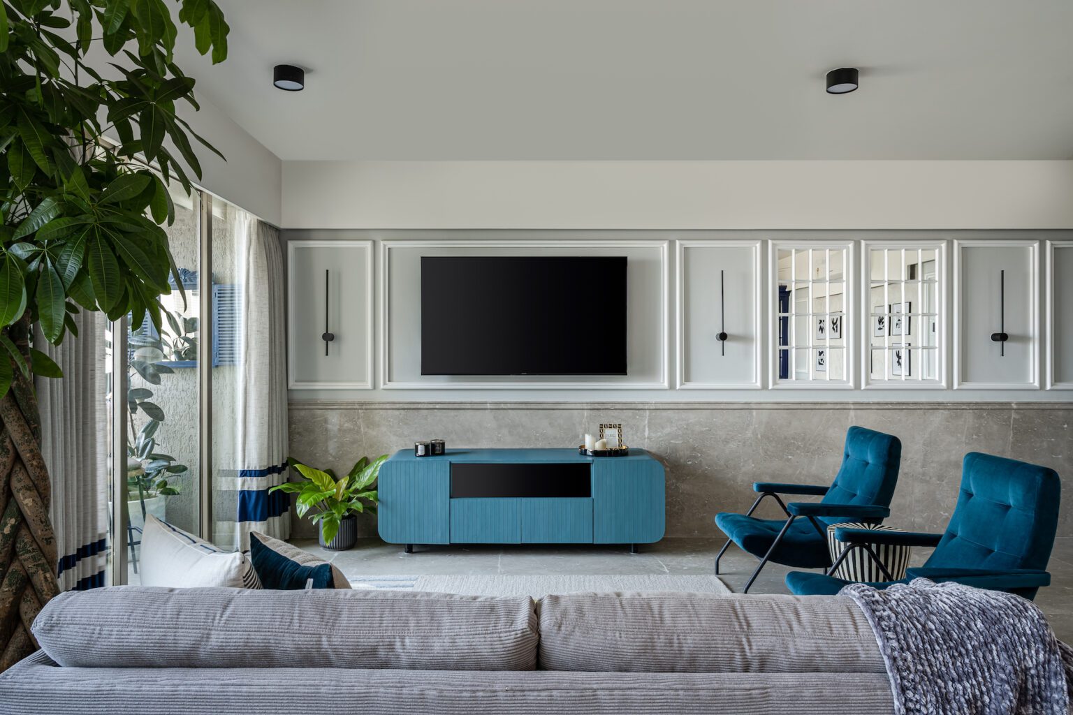 This humble 2.5 BHK apartment, set against the overwhelming city of Mumbai is designed by Design Salt Studio of Gujarat as a peaceful escape — Design Salt Studio, Mumbai