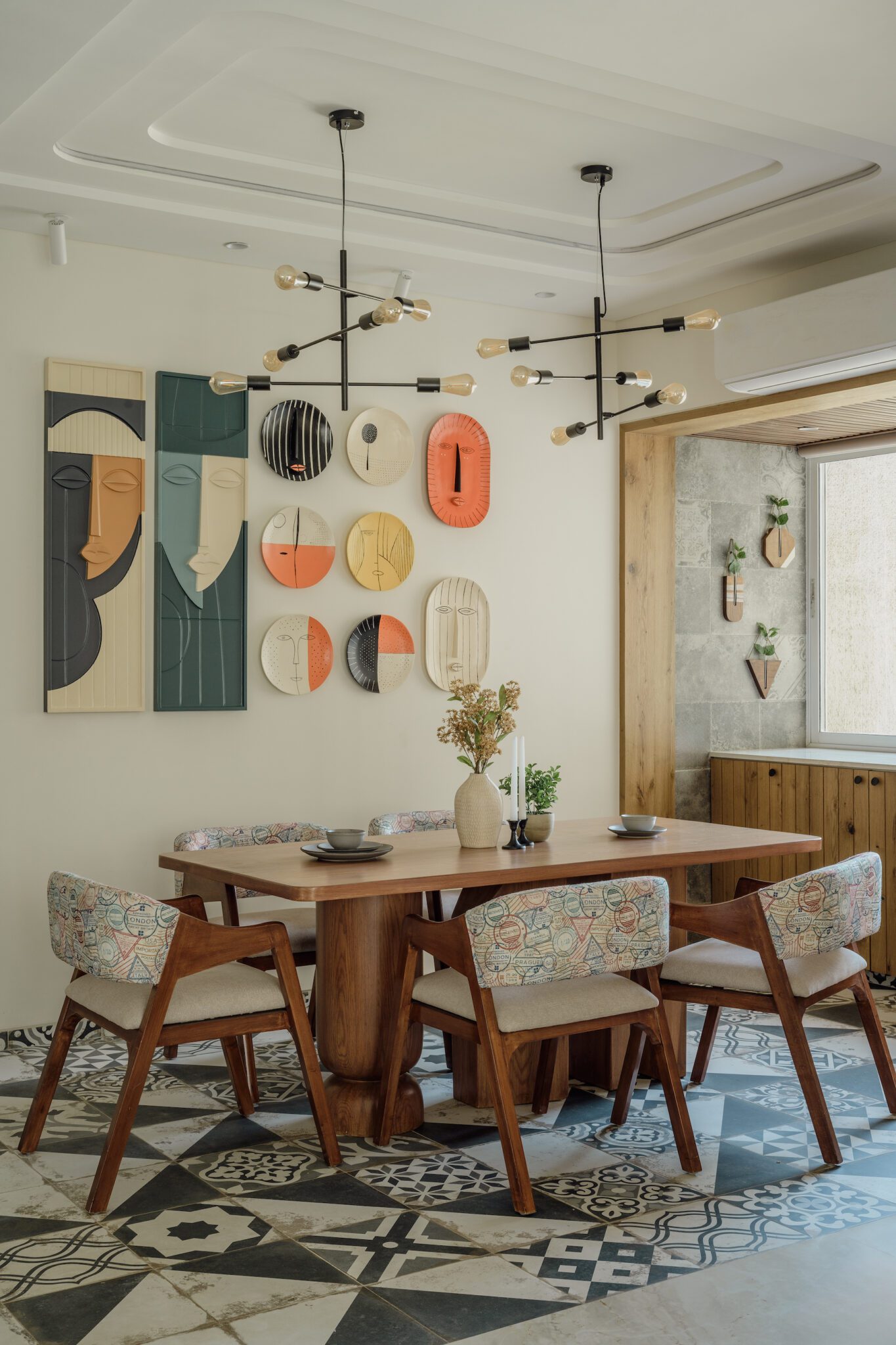 Retro Revival: A Harmonious Fusion of Mid-Century Charm and Contemporary Flair — CanvasInc Design, Kandivali , Mumbai