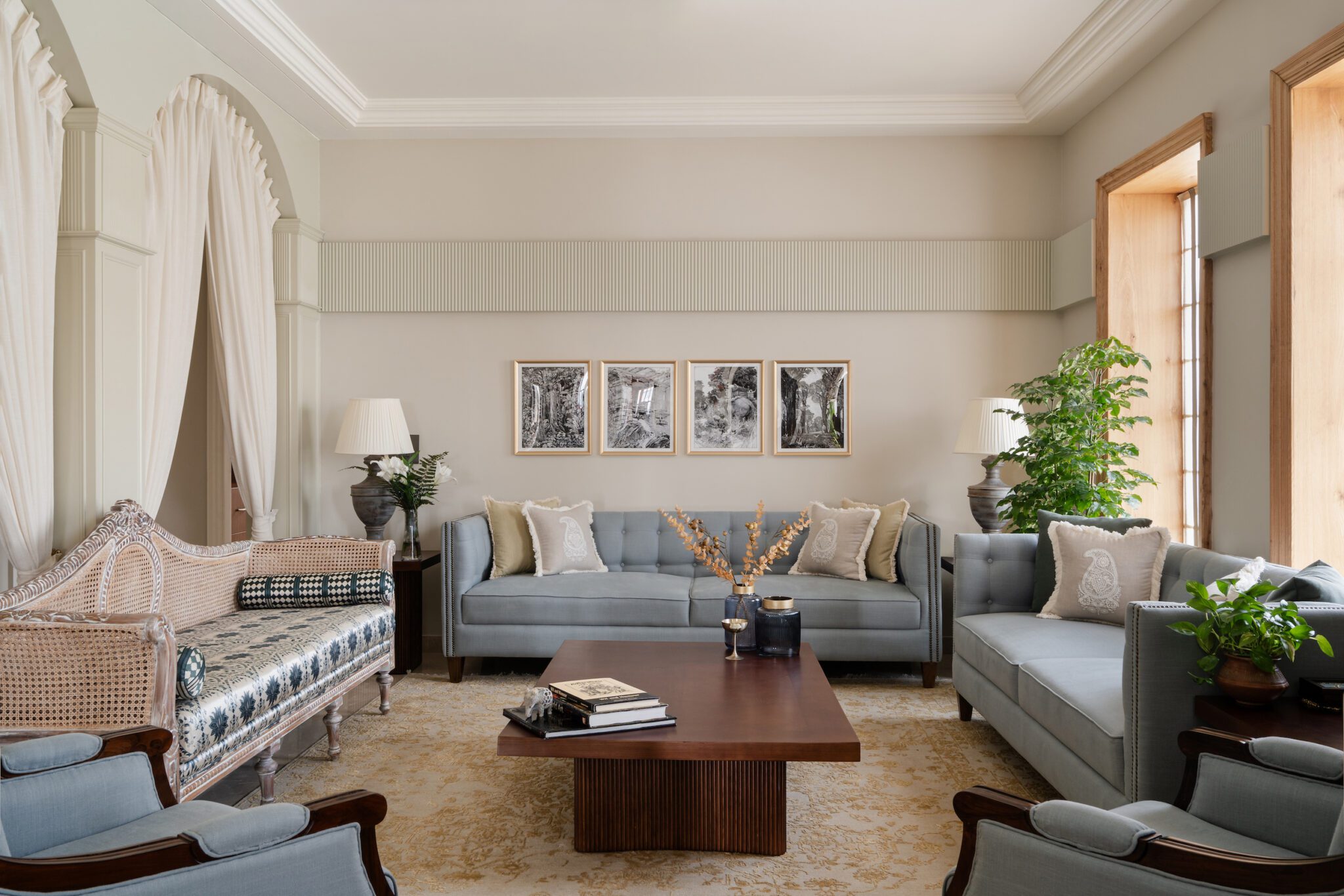 A Journey Through ‘The Lawyerly Abode’ with The Concreate Story: A 15,000 sq ft home that Beautifully Marries French Colonial Charm and Georgian Sophistication — Ar Rohan Gera, Ar Nishtha Duggal, Noida