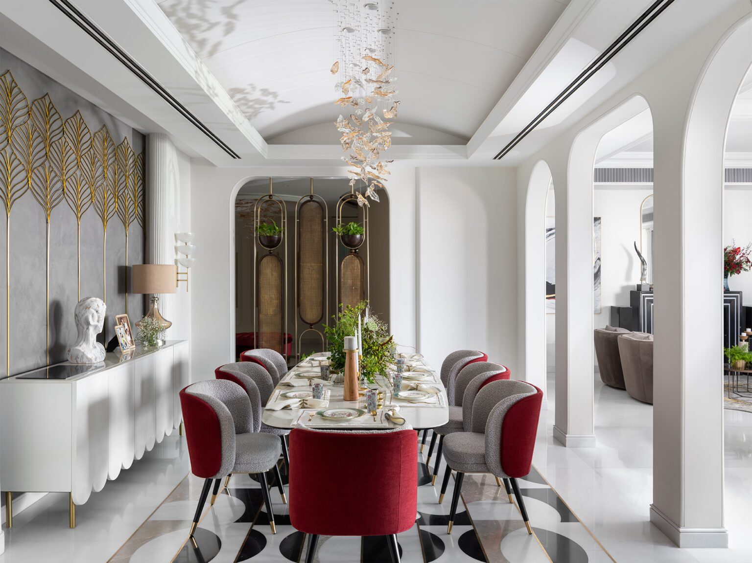 Reverie in Art Deco splendour: Malika and Mohit Sadani of The Moms Co. find their sanctuary in DLF Camellias — interior design by NSN Studio Divine in Gurugram