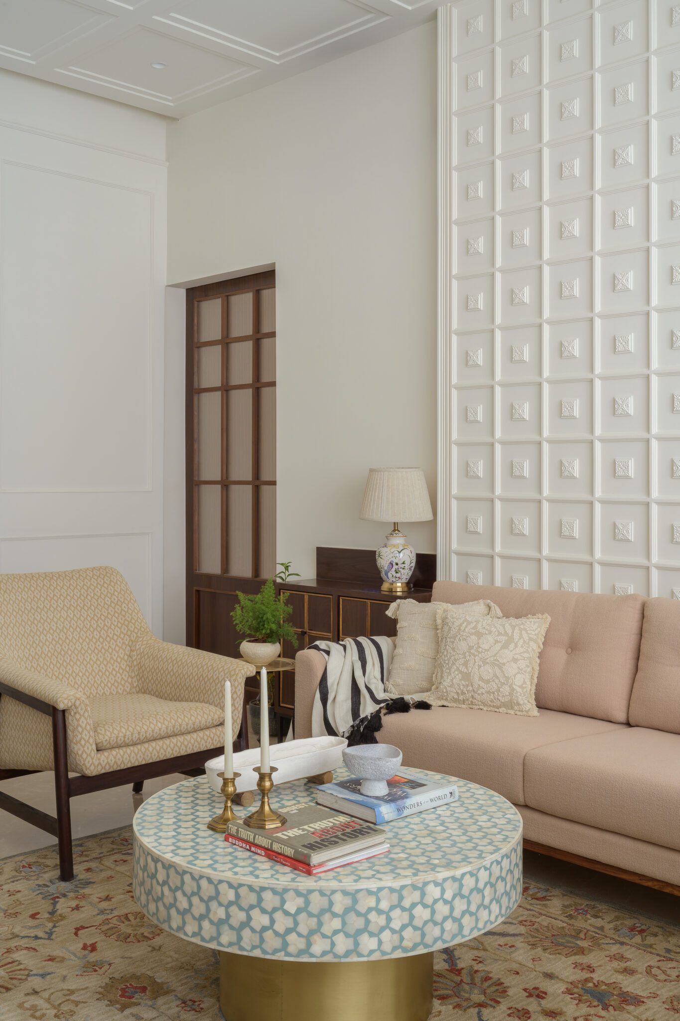 A Kerala-Modern Fusion by CanvasInc Design: Timeless Tranquility at Omkar Altamonte — CanvasInc Design, Mumbai, India